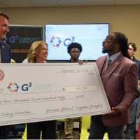 Governor Glenn Youngkin and First Lady Suzanne Youngkin present check to G³ Community Services in Stafford, Virginia on September 26th, 2022. Official photo by Christian Martinez, Office of the Governor.