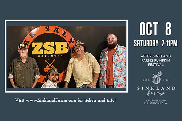 10/8: Zak Saltz Band live at Sinkland Farms 18