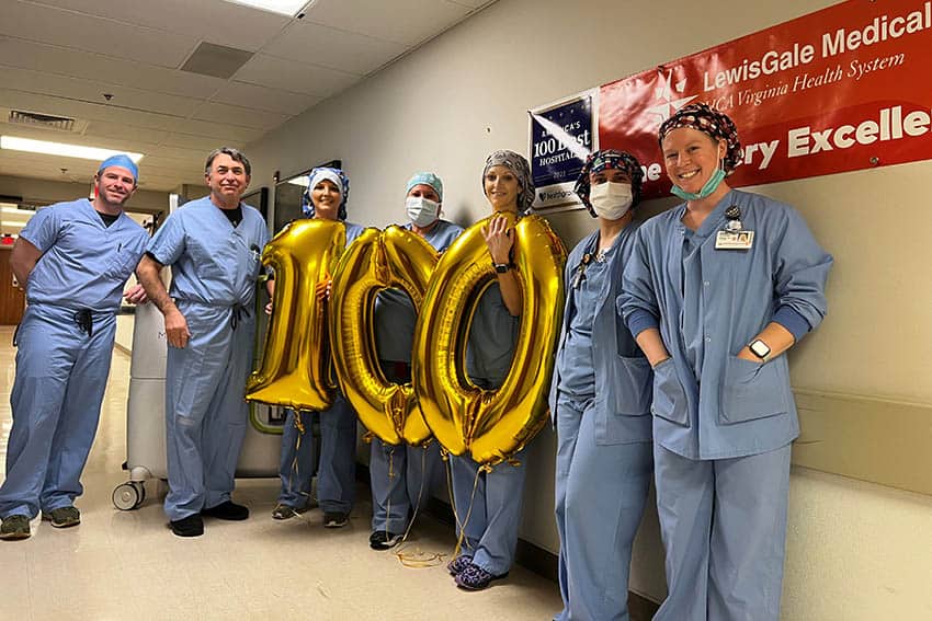 LewisGale Conducts 100th Robotic Surgery
