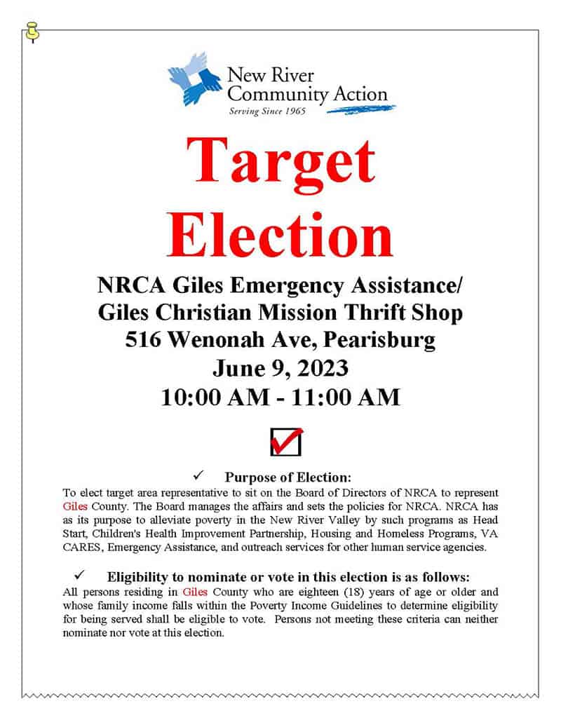 Target Election for NRCA in Giles County 2
