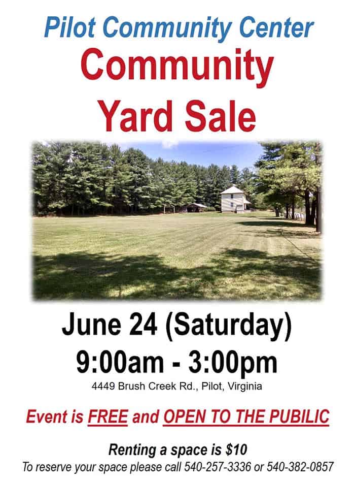 6/24: Pilot Community Yard Sale 2