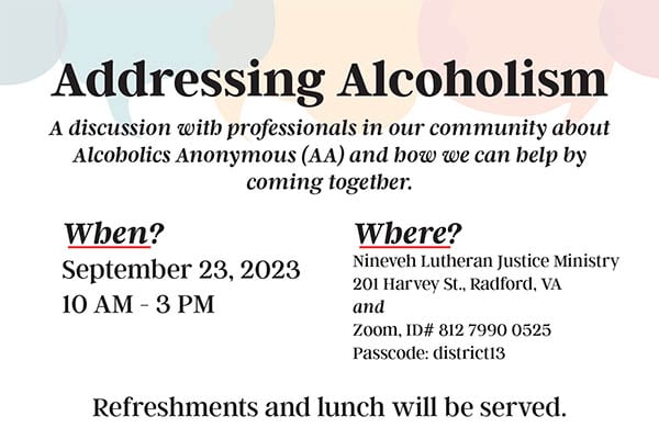 9/23: Addressing Alcoholism 10