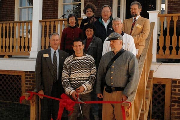 The Ribbon cutting for the opening of Glencoe as a museum in 1998.