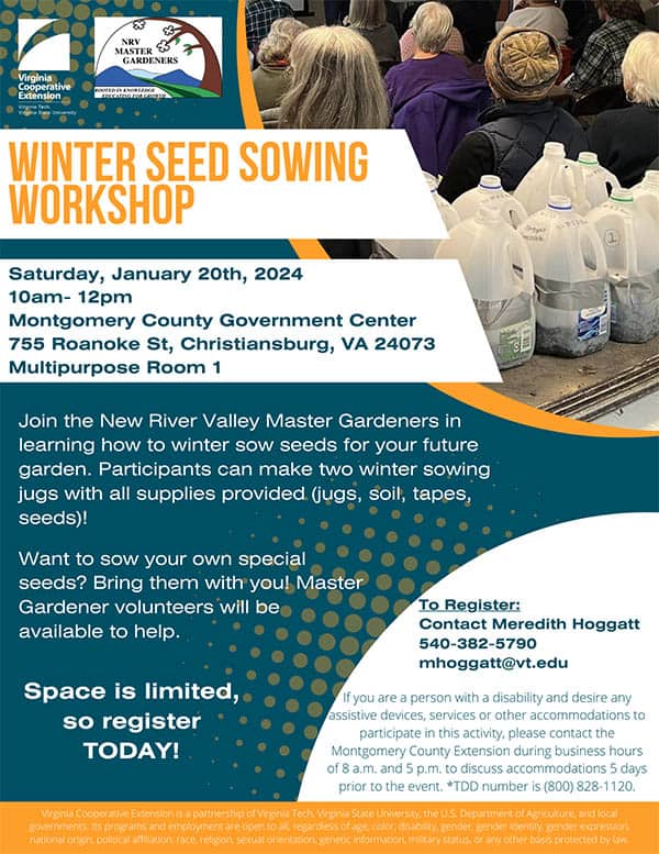 1/20: Winter Seed Sowing Workshop 4