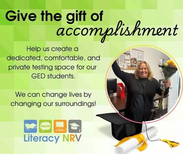 Literacy NRV Seeks Donations 2