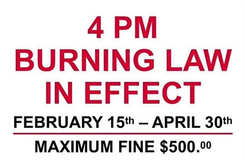 Burn Ban until 4 PM in Effect 2