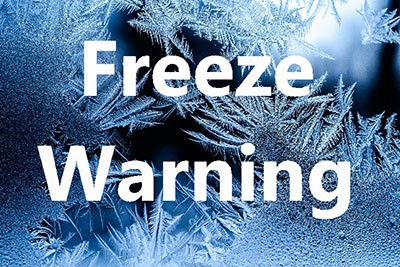 Freeze Warning in Effect Overnight 2
