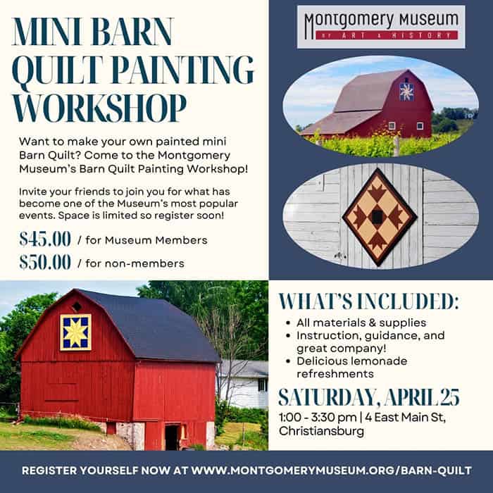 4/25: Mini Barn Quilt Painting Workshop 2