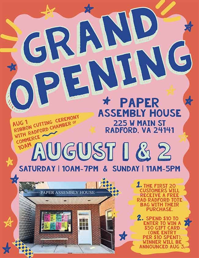 8/1: Paper Assembly House Grand Opening 2