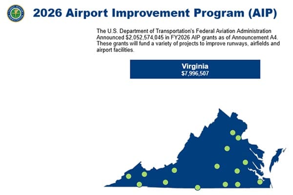 Federal Grants Announced to Improve Eight Virginia Airports 3 Federal Grants Announced to Improve Eight Virginia Airports 2