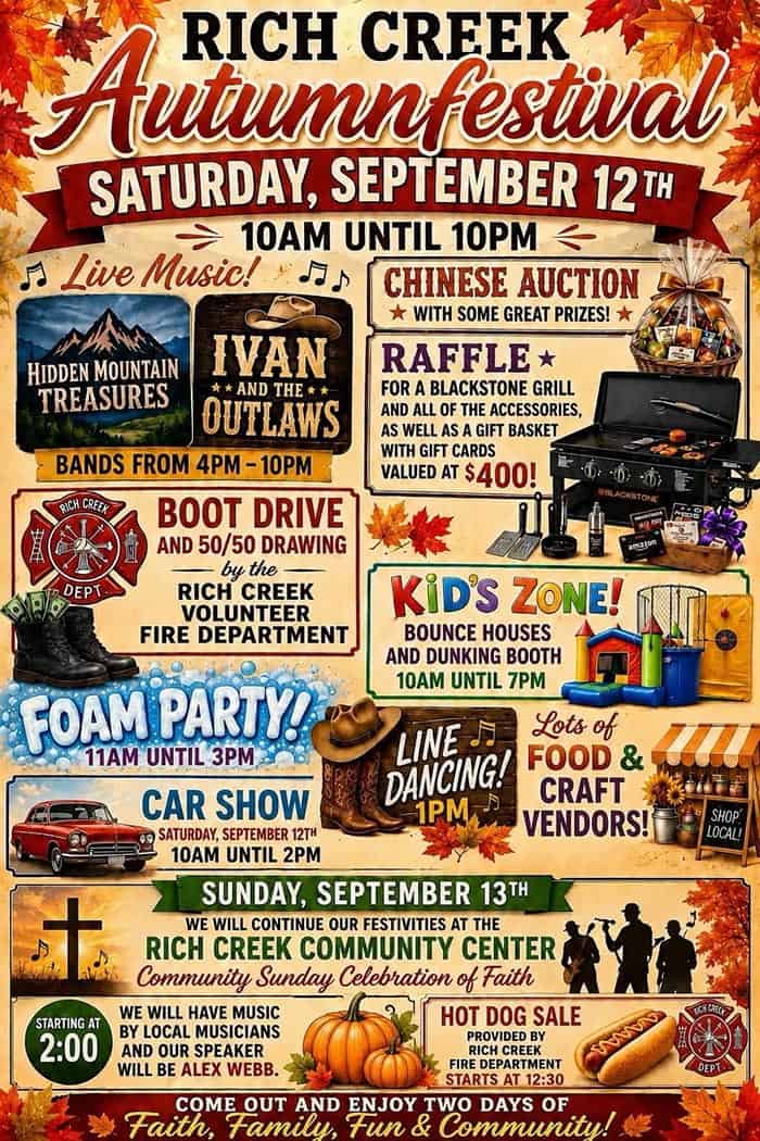 9/12-13: Rich Creek Autumnfest & More 2